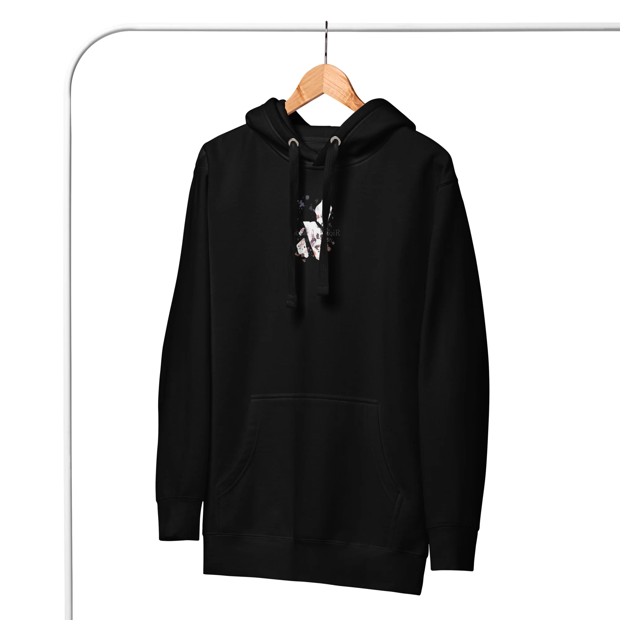 NoiR series 005 "N/A" Premium Hoodie Black - Image 3