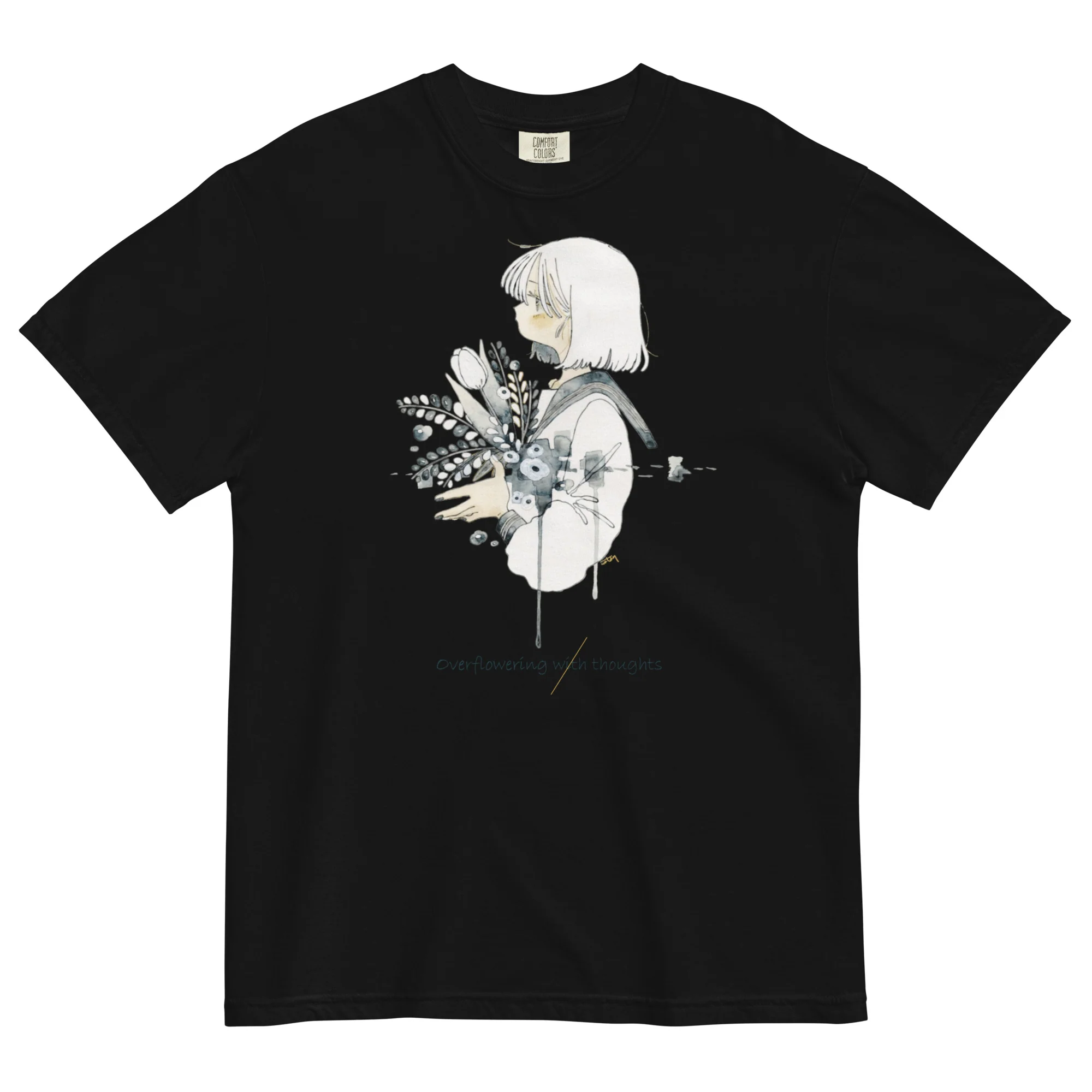 NoiR Series 007 "Overflowering Thoughts" Heavyweight T-Shirt - Image 5