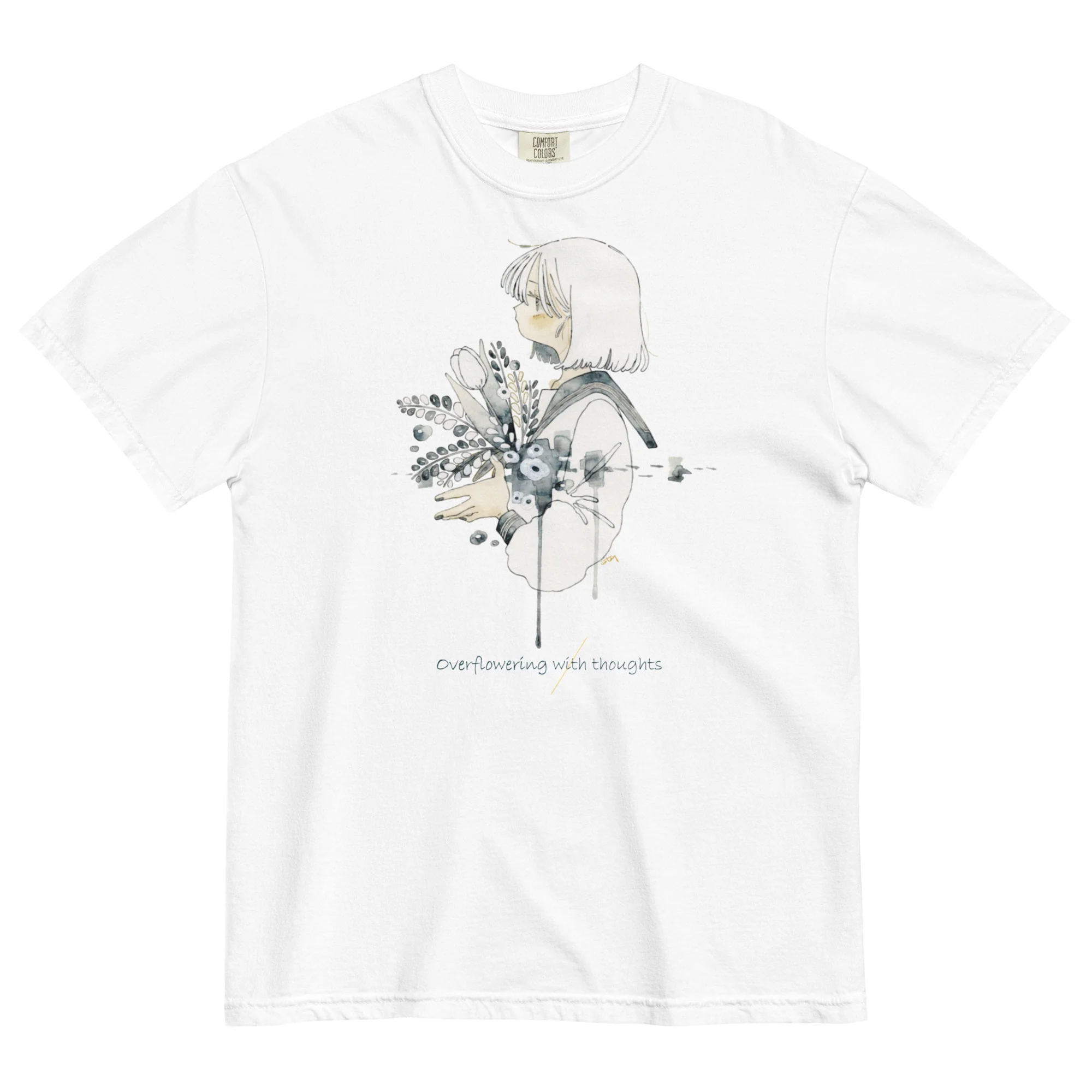 NoiR Series 007 "Overflowering Thoughts" Heavyweight T-Shirt - Image 8