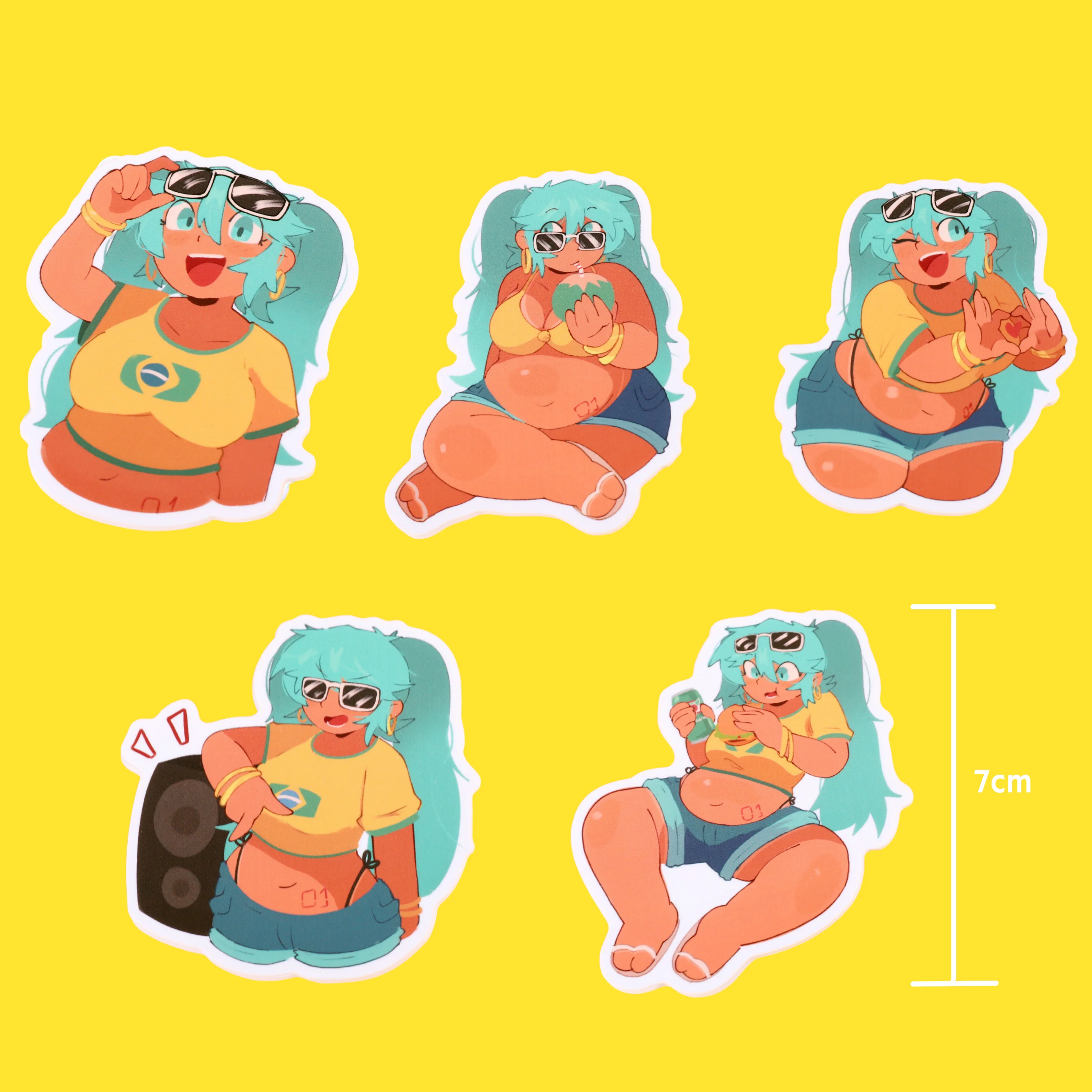[FINISHED] NoiR Series 052 Brazilian Miku Sticker Pack by Abstract & Erin - Image 3